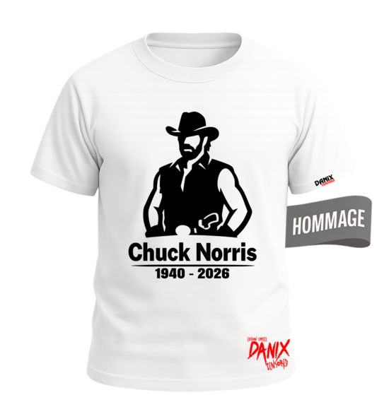 Tshirt Chuck Norris 1940-2026 (Hommage) [DANIX CENSORED]